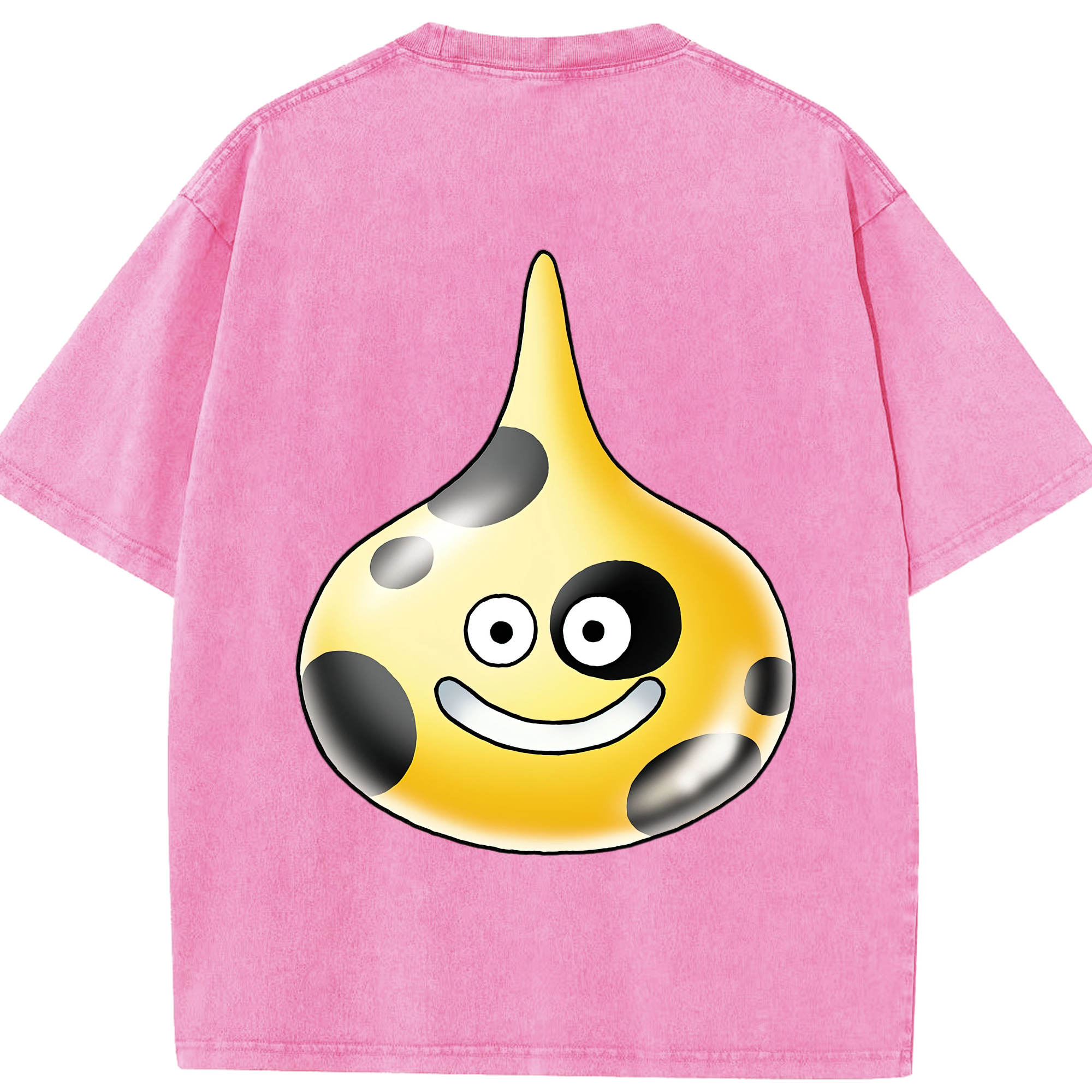 （画像用） ドラゴンクエスト Doragon Kuesuto Dragon Quest 綿100% ヴィンテージ風 半袖Tシャツ（背面プリント）